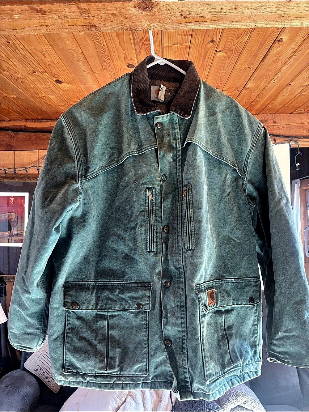 Carhartt Vintage Carhartt Blanket-Lined Duck Chore Coat Jacket Green XL